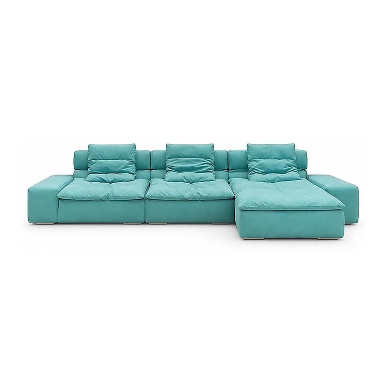 Aqua Right Chaise Modular Sectional Sofa, front product view