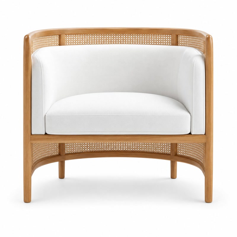 FZ Arched Ash Wood Sofa, front product view
