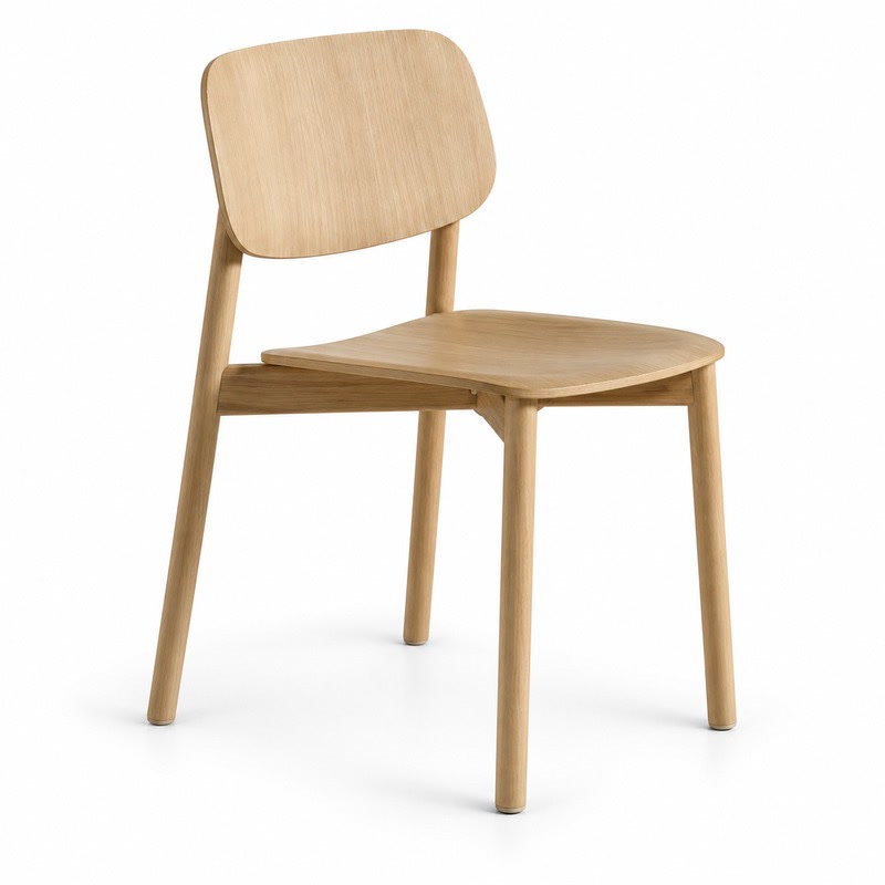 FZ Ash Wood Dining Chair, front product view