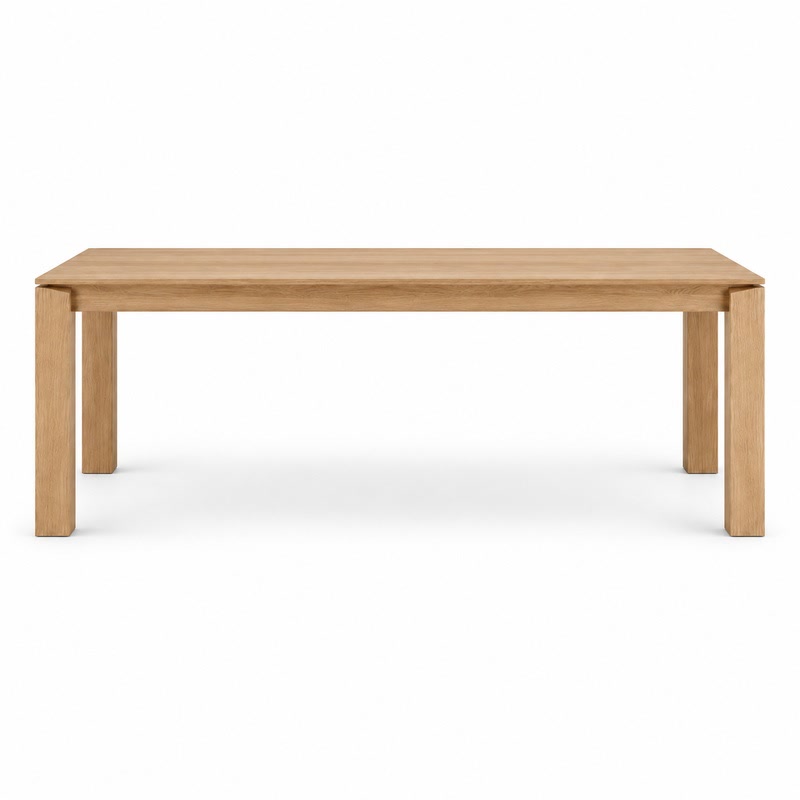 FZ Ash Wood Dining Table, front product view