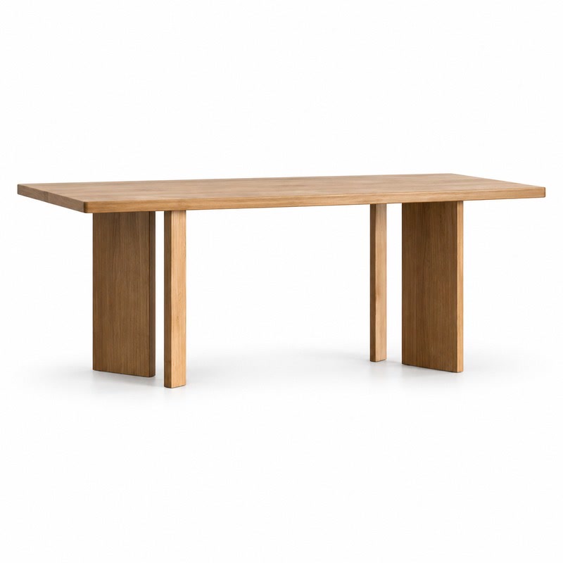FZ Ash Wood Dining Table, front product view