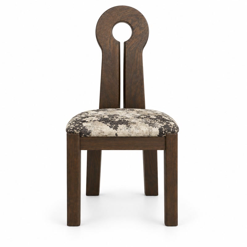 FZ Ash Wood Fabric Dining Chair, front product view