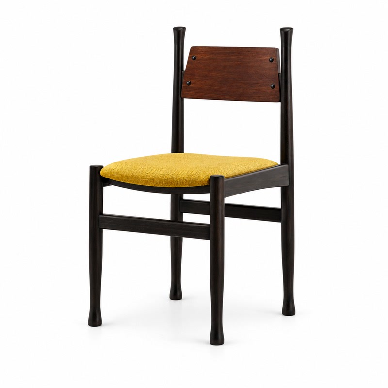 FZ Ash Wood Fabric Dining Chair, front product view