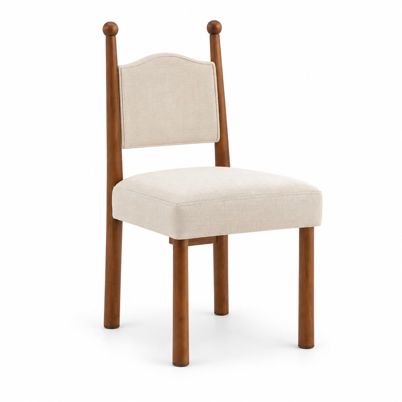 FZ Ash Wood Fabric Dining Chair, front product view
