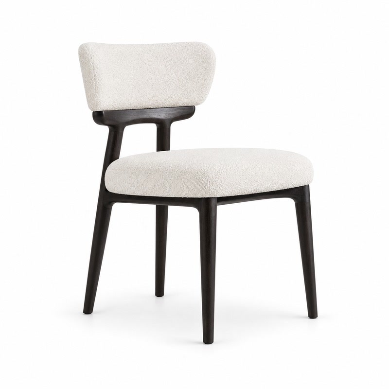 FZ Ash Wood Fabric Dining Chair, front product view
