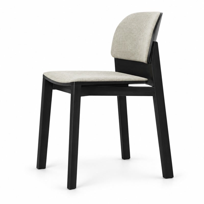 FZ Ash Wood Fabric Dining Chair, front product view