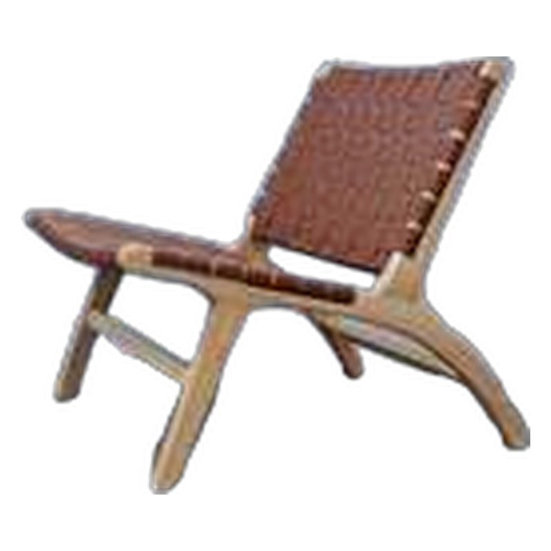 FZ Ash Wood Lounge Chair, front product view