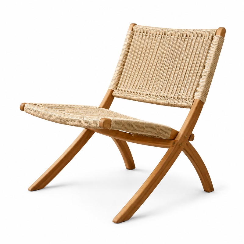 FZ Ash Wood Lounge Chair, front product view