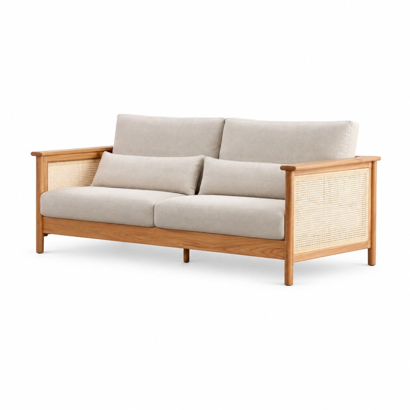 FZ Ash Wood Sofa, front product view