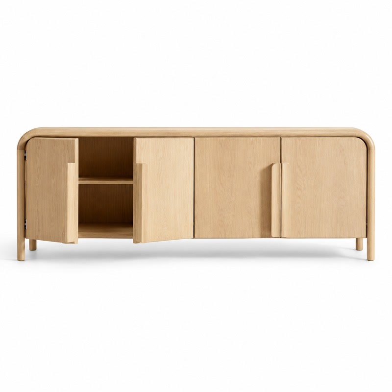 FZ Ash Wood TV Stand, front product view