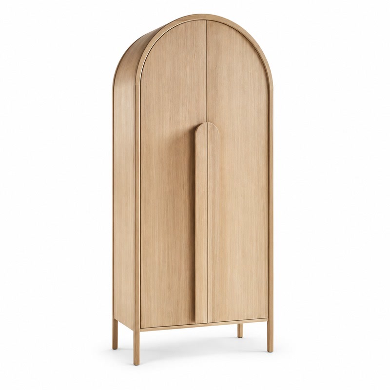 FZ Ash Wood Wardrobe, front product view