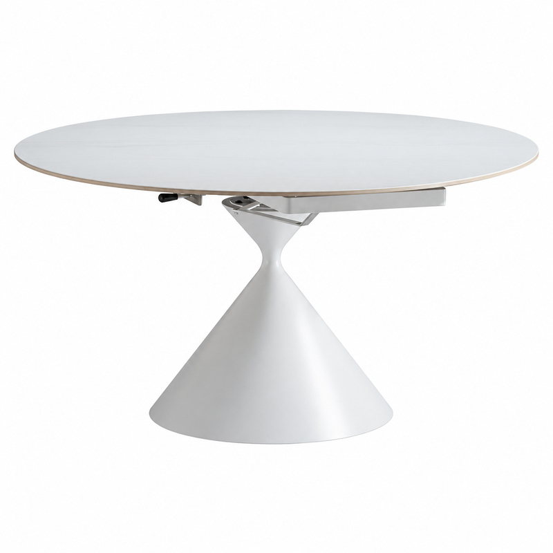 BAKA Dining Table Model 607 — Cream Style Dining Table 607 Cream Hourglass front product view