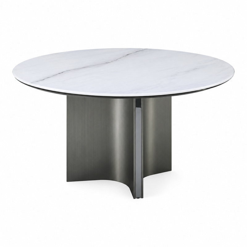 BAKA Dining Table Model 6346 Without Turntable Left 45° view