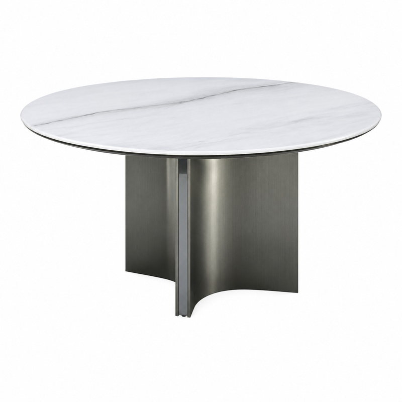 BAKA Dining Table Model 6346 Without Turntable Right 45° view