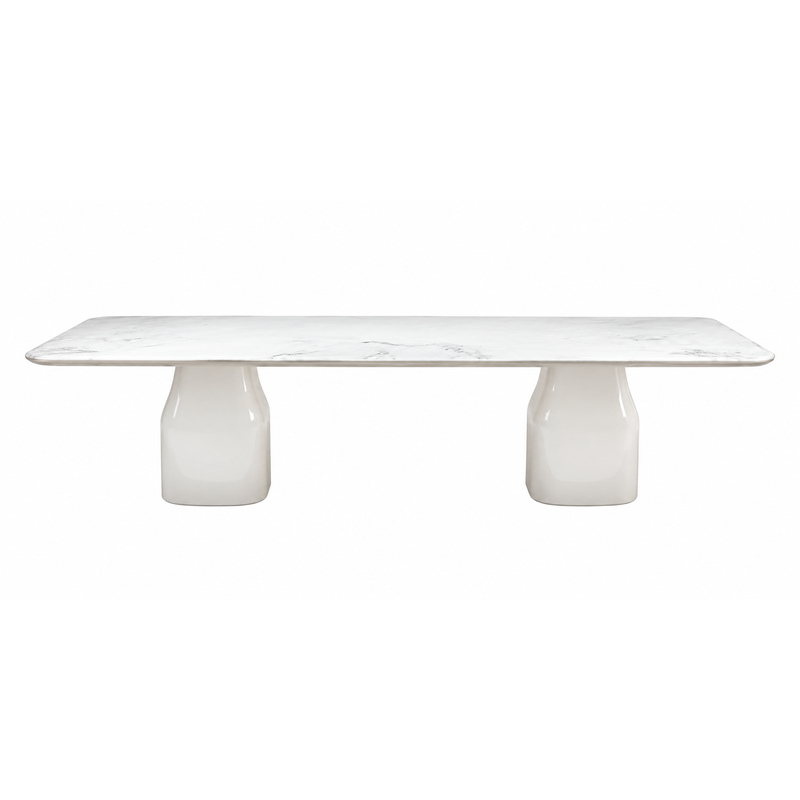 BAKA Dining Table Model 6812 Rectangular Double Pedestal front product view