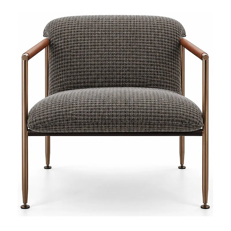 Bauhaus Woven Metal Armchair, front product view