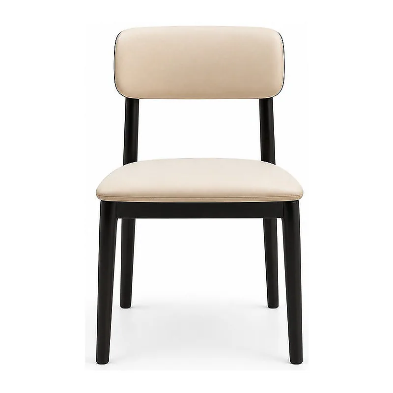 Beige Upholstered Dining Chair, front product view
