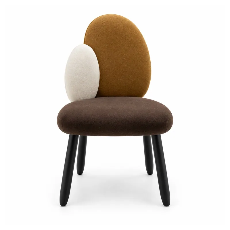 Brown Seat Two Tone Back Accent Chair, front product view