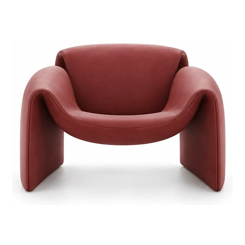 Burgundy Crab Sculptural Accent Chair, front product view