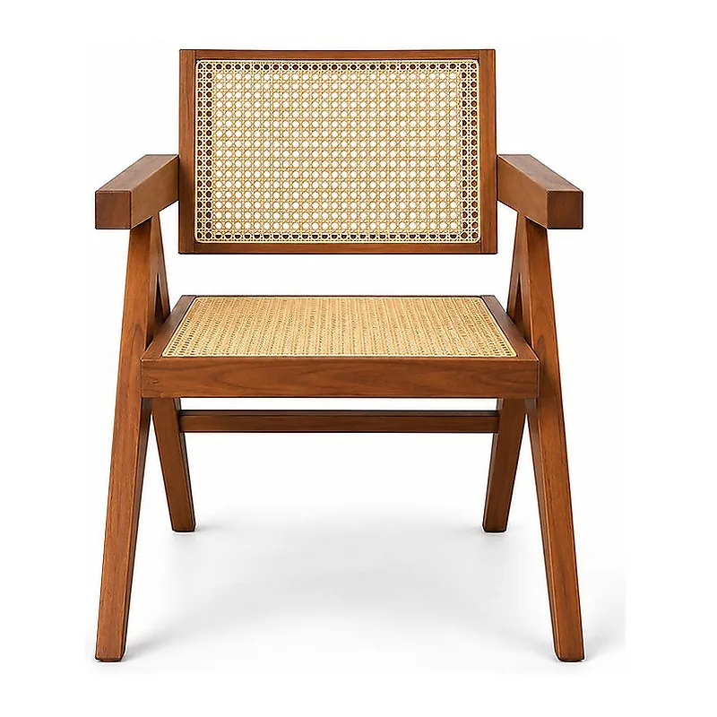 Chandigarh Cane Armchair, front product view