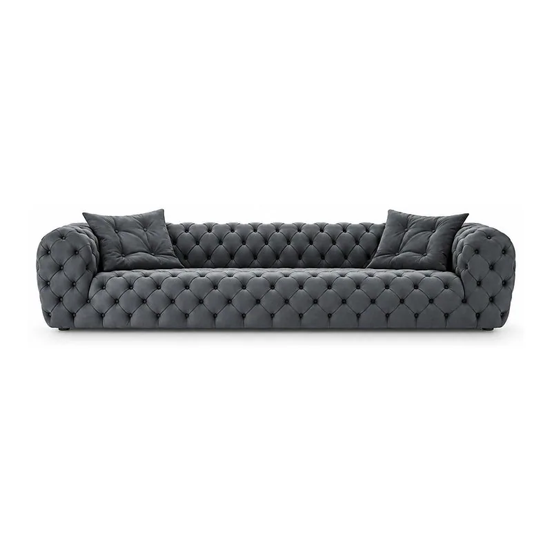 Charcoal Chesterfield Sofa 189, front product view