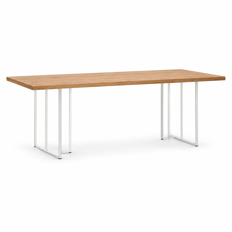 FZ Floating Ash Wood Dining Table, front product view
