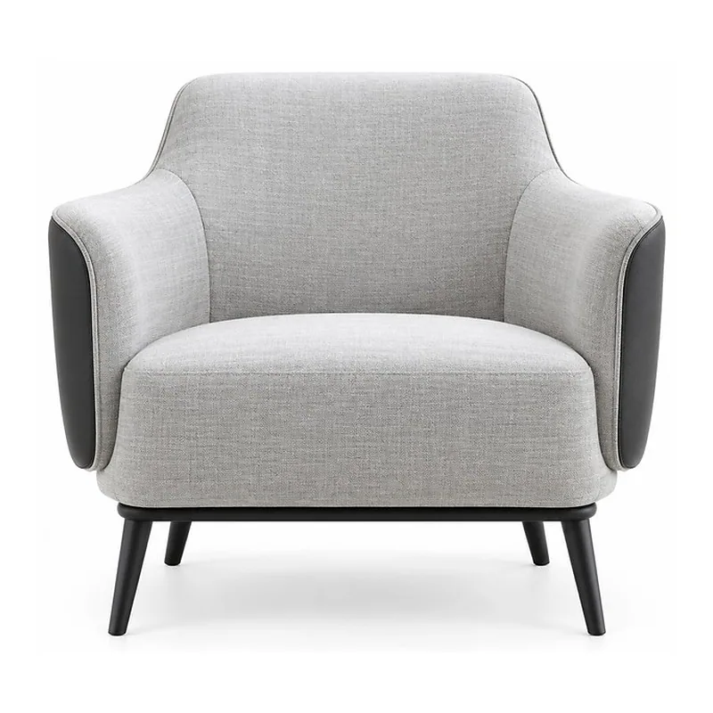 Gray Charcoal Two-Tone Accent Chair, front product view