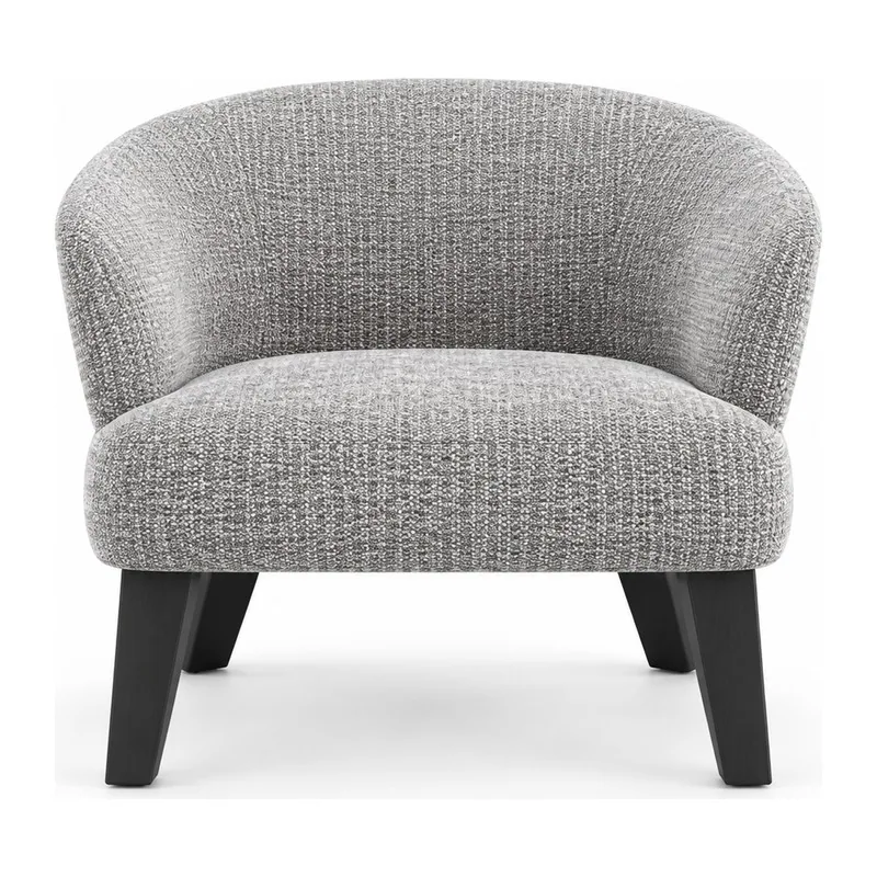 Gray Woven Wraparound Accent Chair, front product view