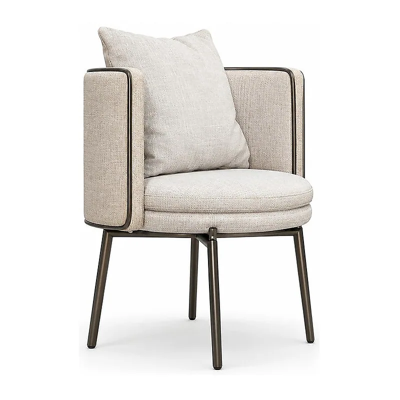Italian Light Luxury Accent Chair, front product view