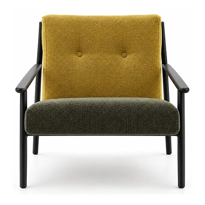 Italian Upholstered Lounge Chair, front product view