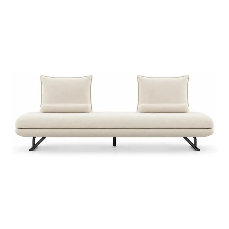 Ivory Metal-Leg Loveseat 197, front product view