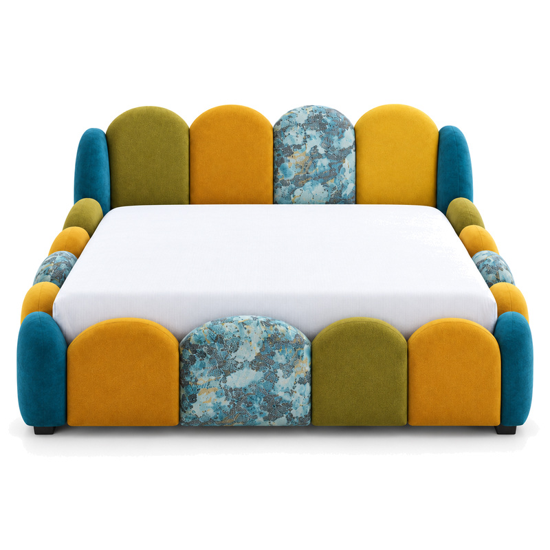 Jiani B8323 Upholstered Bed, front product view