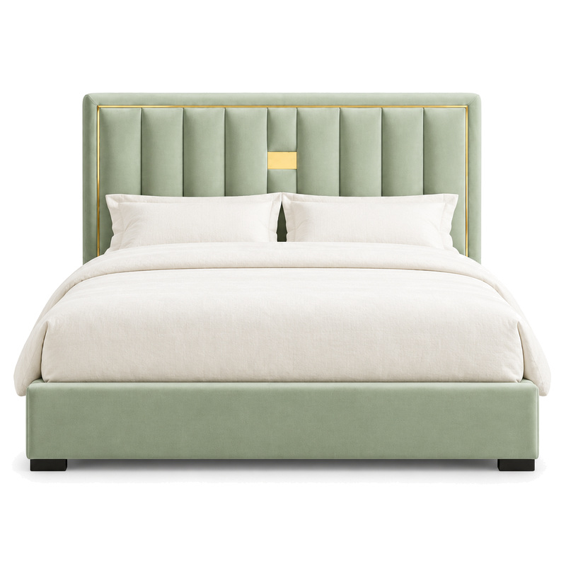 Jiani C2059 Upholstered Bed, front product view