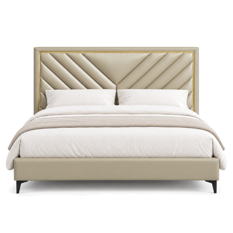 Jiani C2061 Upholstered Bed, front product view