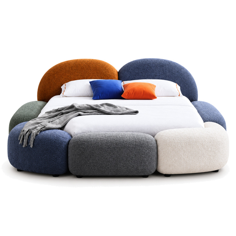 Jiani G9122-1 Upholstered Bed, front product view
