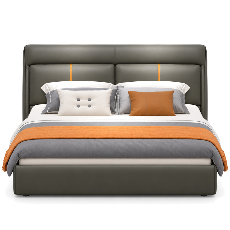 Jiani P8320-1 Upholstered Bed, front product view