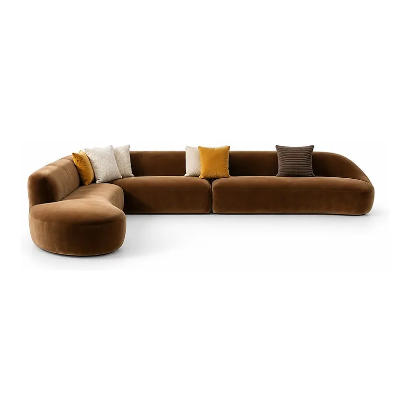 Leon Curved Sectional, front product view