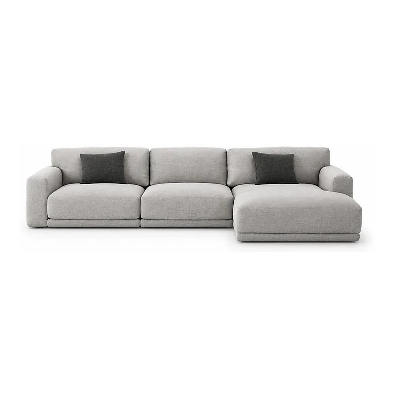Light Gray Right Chaise Sofa 193, front product view