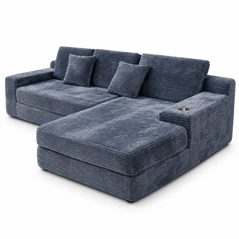 Modular Sofa with Chaise, front product view