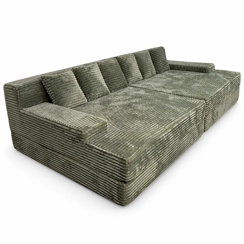 Modular Sofa with Double Chaise, front product view