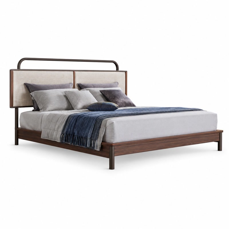 FZ Natural Cane Ash Wood Bed, front product view