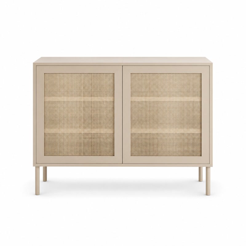 FZ Natural Cane Ash Wood Cabinet, front product view