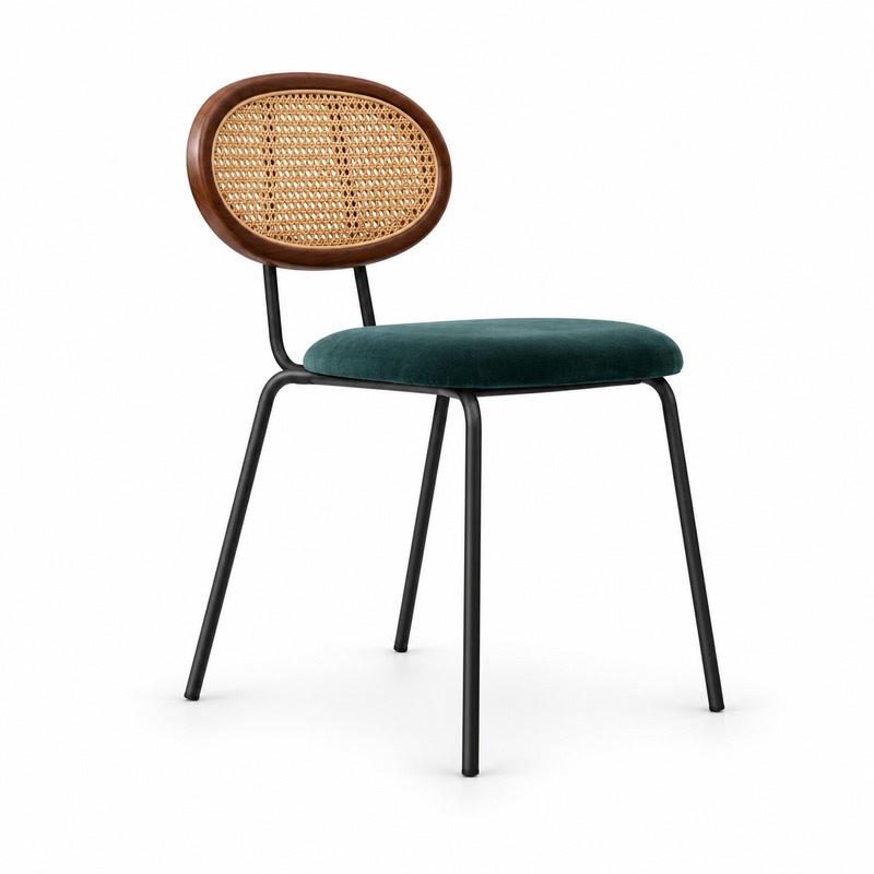 FZ Natural Cane Ash Wood Dining Chair, front product view