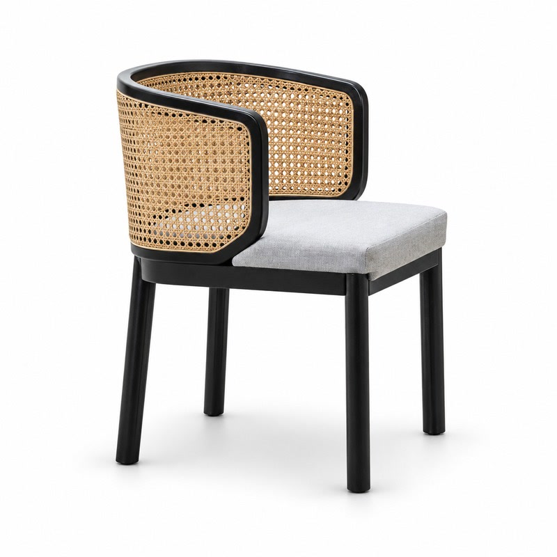 FZ Natural Cane Ash Wood Dining Chair, front product view