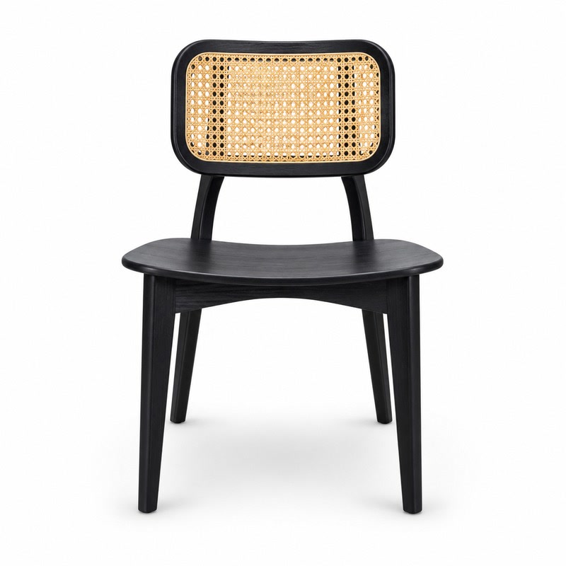 FZ Natural Cane Ash Wood Dining Chair, front product view
