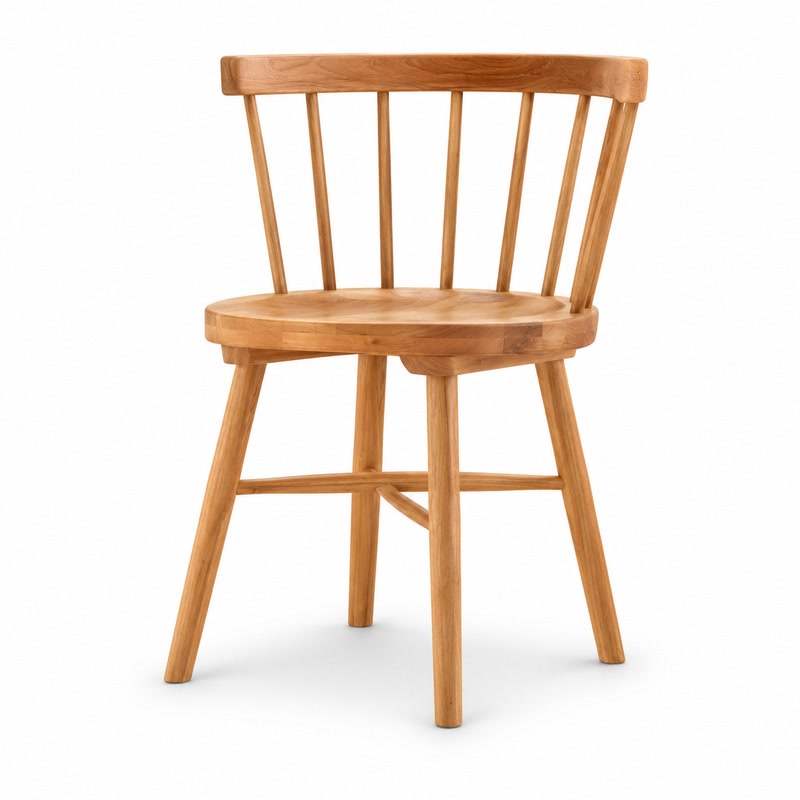 FZ Natural Cane Ash Wood Dining Chair, front product view