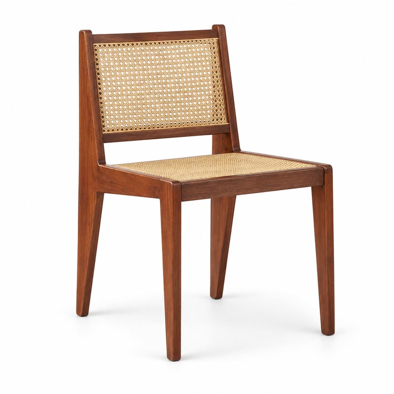 FZ Natural Cane Ash Wood Dining Chair, front product view