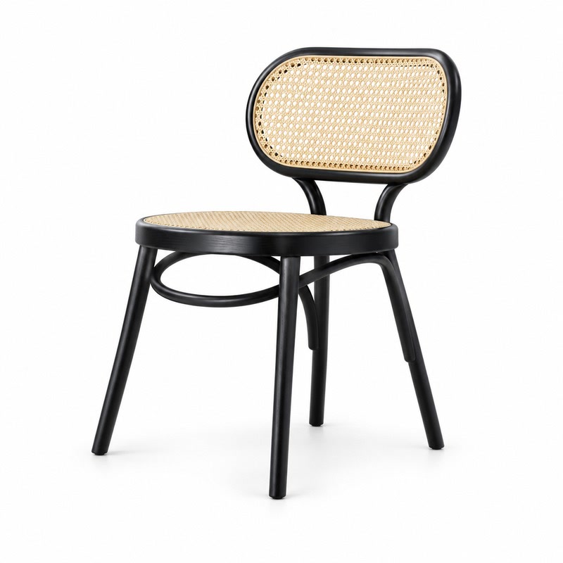 FZ Natural Cane Ash Wood Dining Chair, front product view