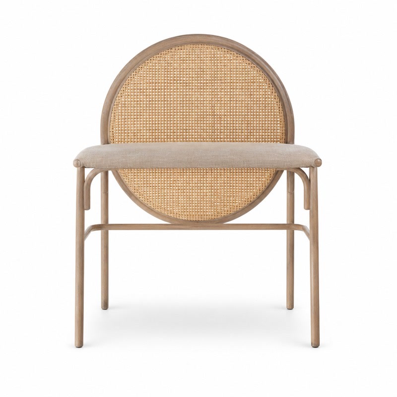 FZ Natural Cane Ash Wood Dressing Table, front product view