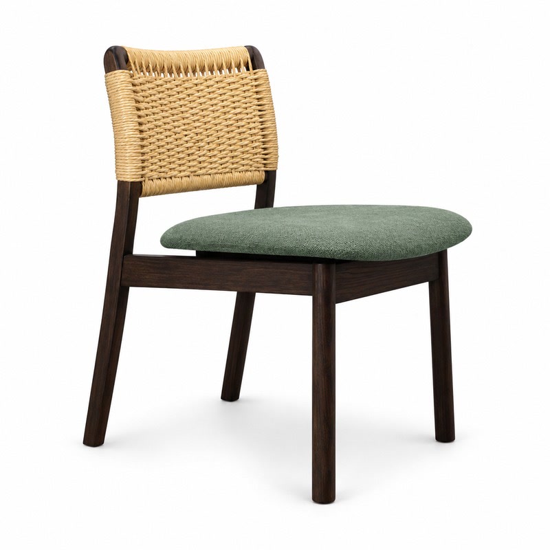 FZ Paper Cord Ash Wood Dining Chair, front product view
